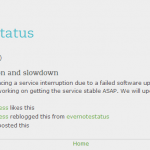 Evernoteで障害発生中？！