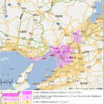 Wimaxのエリアマップが　更新。　名阪エリアのWimax2+エリアが追加される。