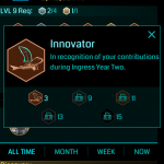 Ingress 2周年記念メダル「Innovator」が配布開始。