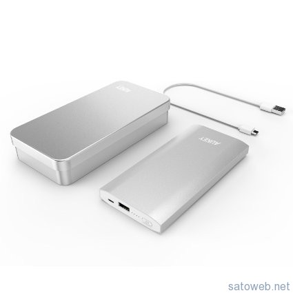 10000mAh 薄型 アルミ製 シルバー がタイムセール特価 100個限定