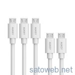 AukeyMicro USBケーブル5本セット(1mx3本+30cmx2本) がタイムセール特価 710円也