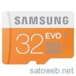 本日限定。microSDカード 32GB SAMSUNG EVO Class10 がAmazonにて特価!1264円也!