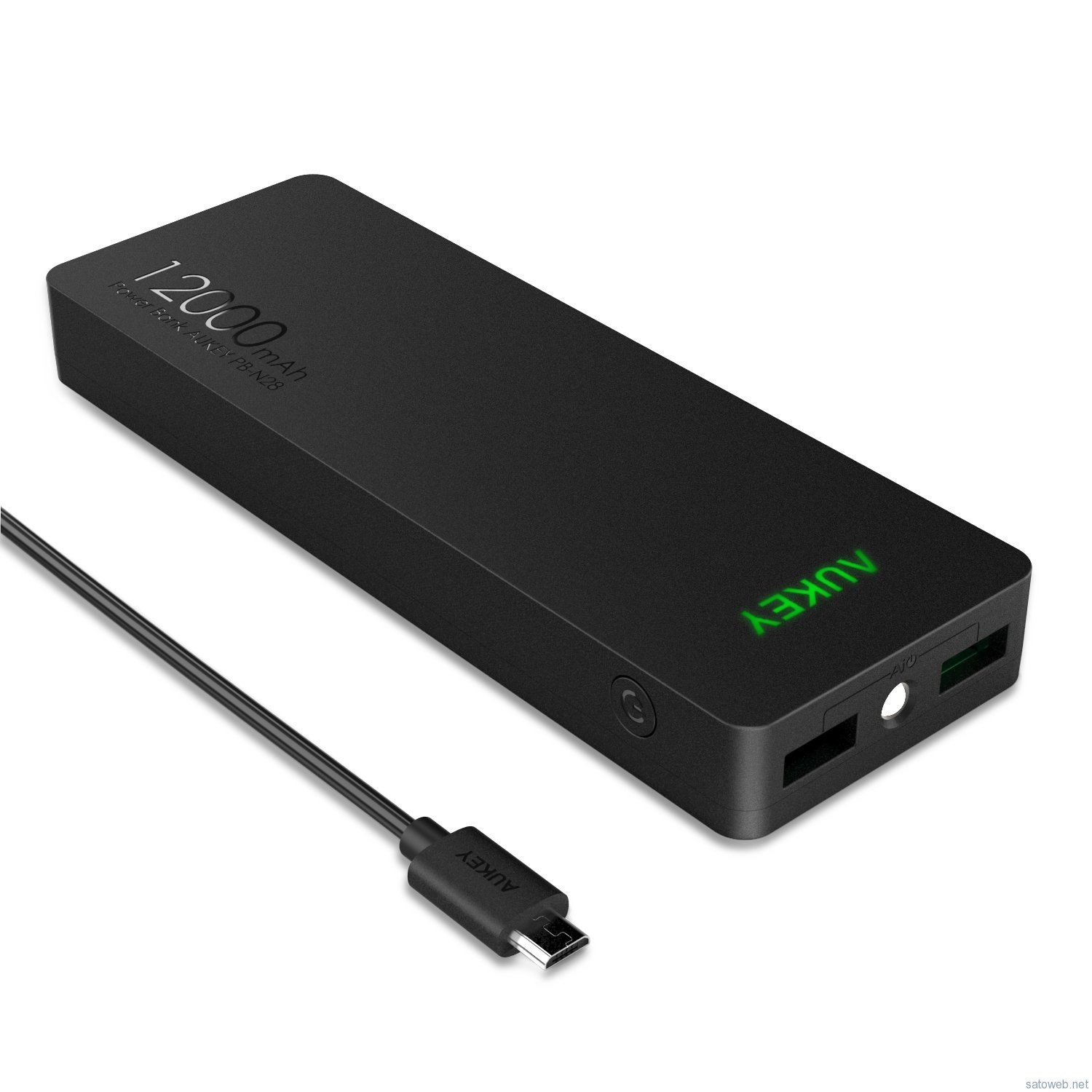 Aukey AIPower 12000mAh 大容量 モバイルバッテリーがタイムセール。1,670円なりー