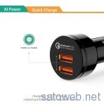 Aukey Power-All 4.8A/36W Quick Charge 2.0 カーチャージャー  がタイムセール対象!