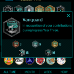 ようやく Vanguardメダルが解禁。 #Ingress