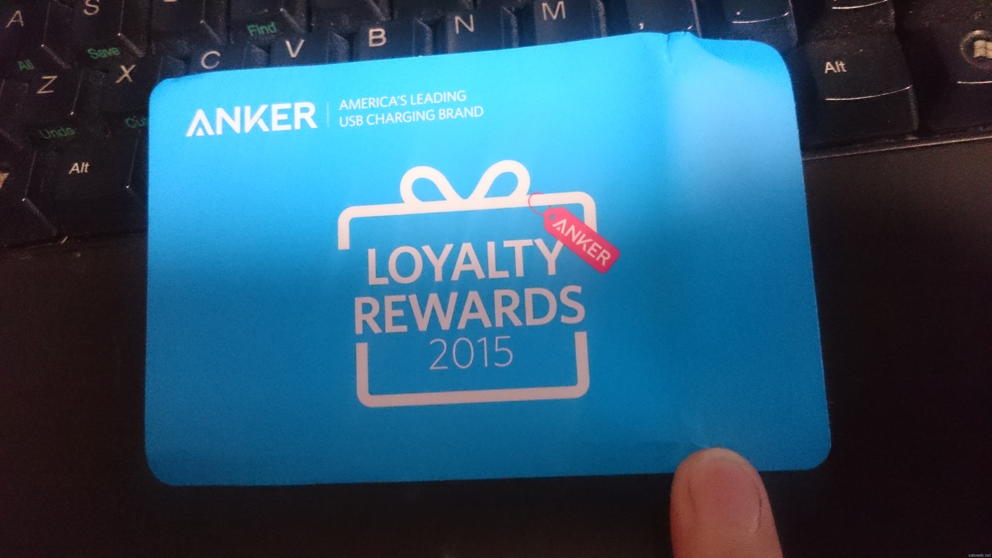 Anker Rewards 2015で応募した PowerCore mini が着弾。