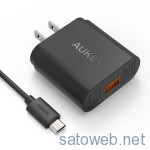 Aukey,QuickCharge2.0対応USBアダプタがタイムセール特価!