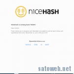 お帰り、「NiceHash」。アタックされダウンしていたNicehashが2週間ぶりの復活。攻撃前の未払い金は?