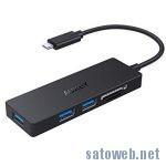 AUKEY USB C カードリーダ付きハブ ウルトラスリム ハブCB-C65 がクーポン適用で1499円なり