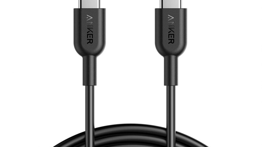 Anker USB-C & USB-C 2.0 ケーブルでPD表記のないものの安いブラックもPDで充電が可能だった。