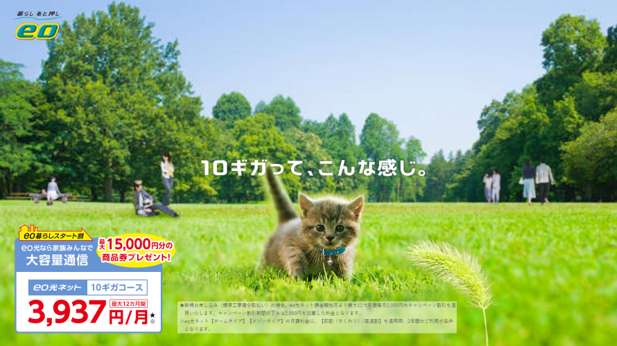 工事費が実質無料なeo光の10ギガコースを申し込みしてみた。