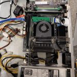 GRYINGオンボードマザーボードQ1K3を4Uケースに組みなおす。